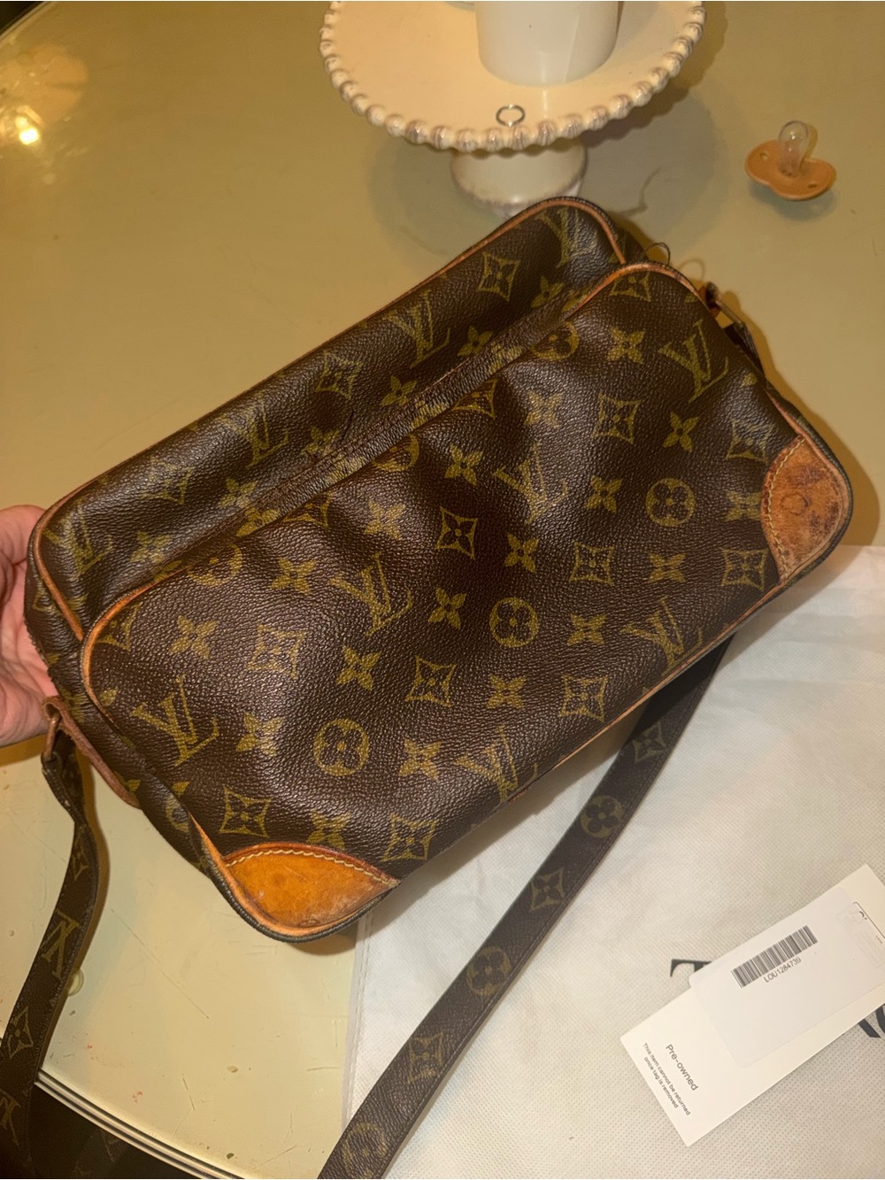 Louis Vuitton Monogram Canvas Crossbody Messenger in Brown and Tan